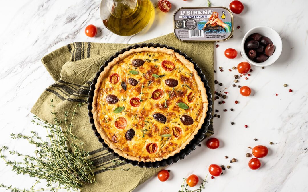 Quiche con Sardinas Ligeramente Ahumadas