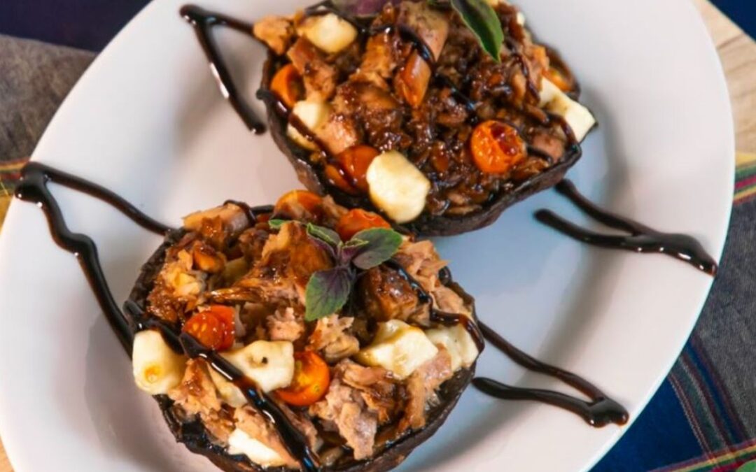 Portobello relleno de atún