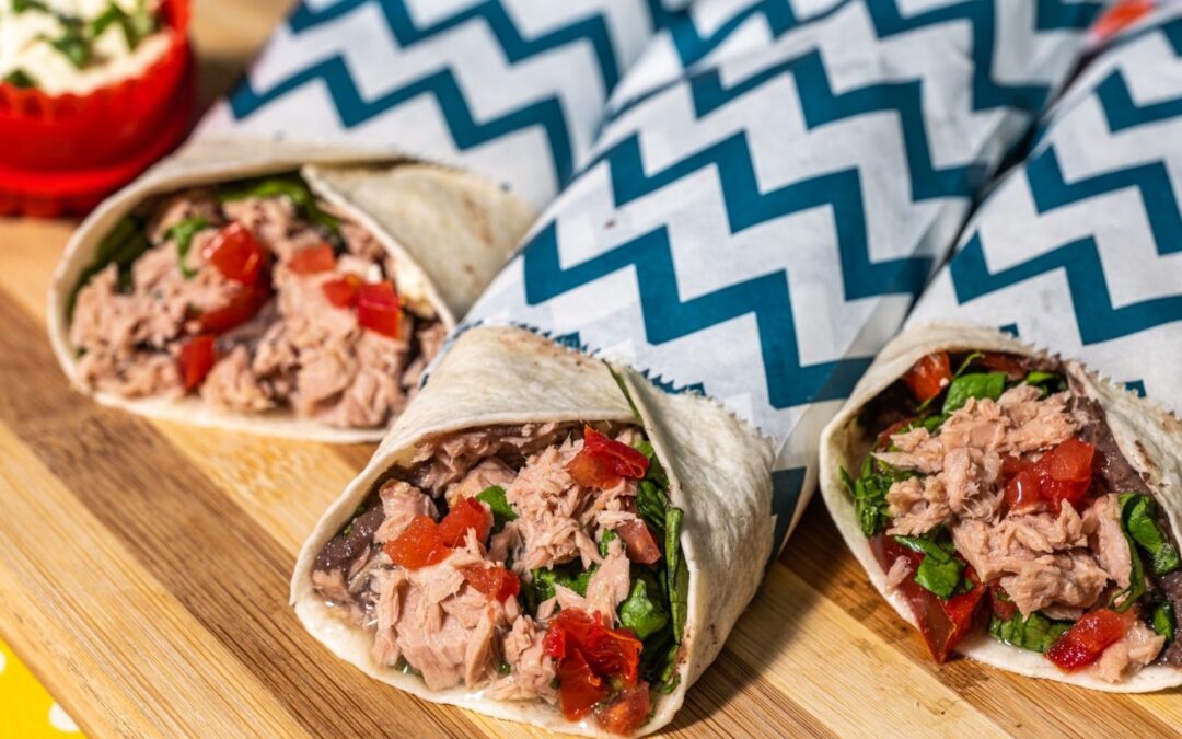 Wraps de frijol y atún